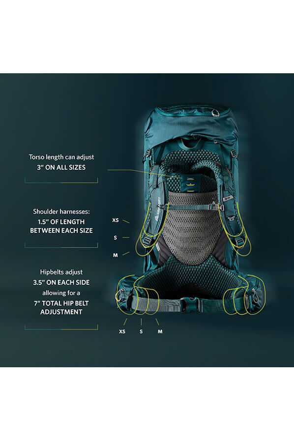Deva 60L Mochila de trekking Fog Grey | Gregory España