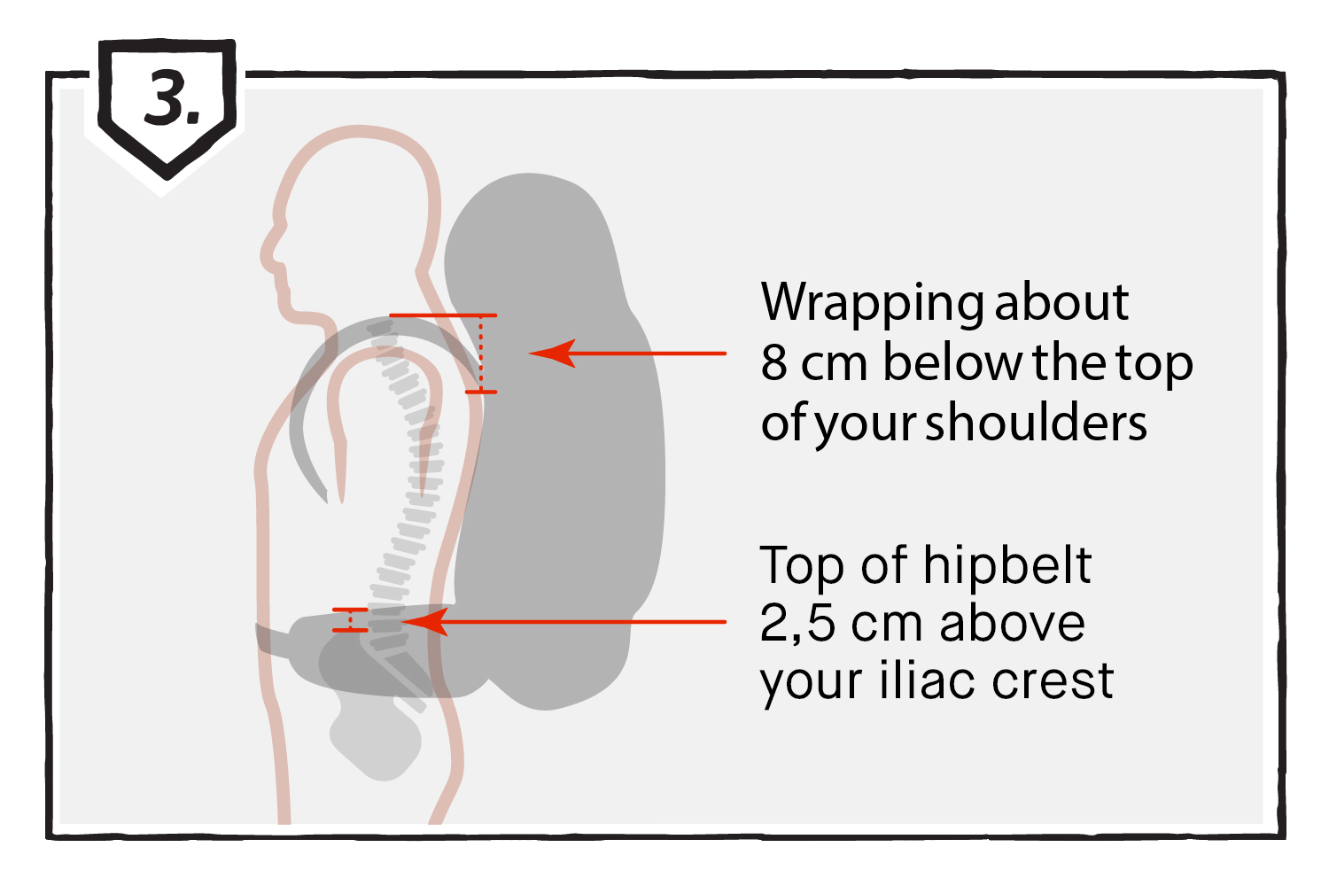 Step 3: Try on the Pack