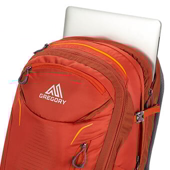 Dedicated 14.1 floating laptop compartment with bottom bumper for impact protection