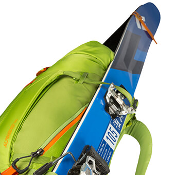 Enganche en forma de A para transportar esquís, reforzado y sobredimensionado para esquís anchos o split-boards
