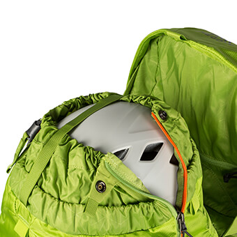 Dual top-lid collar design for easy helmet storage