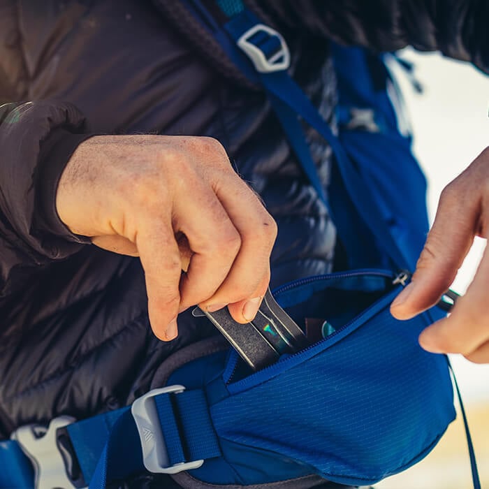 Oversized hipbelt pockets - Oversized hipbelt pockets for cased cell phones and point-and-shoot cameras
