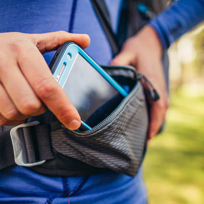 Oversized hipbelt pockets - Oversized hipbelt pockets for cased cell phones and point-and-shoot cameras